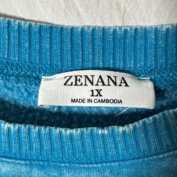 Zenana Outfitters Turquoise Knit Top - Picture 2 of 5